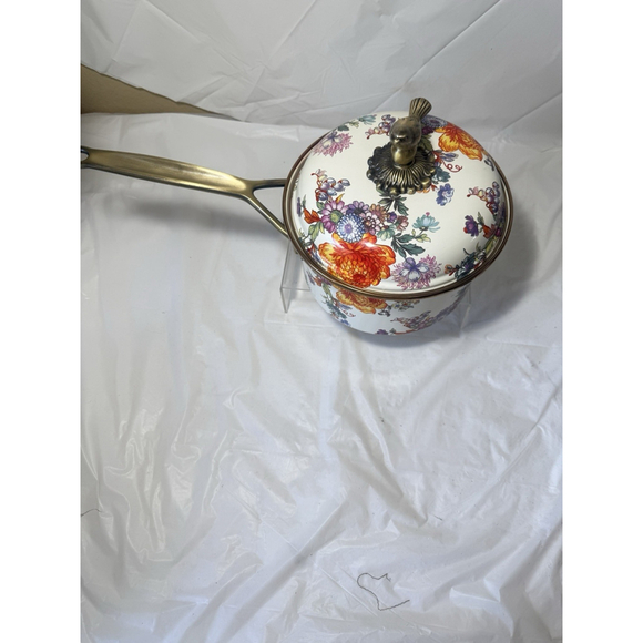 MacKenzie-Childs Other - MacKenzie Childs White Flower Market 2.5 Quart Saucepan